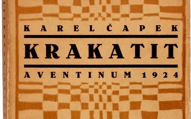 Čapek | Krakatit, Prague, 1924, original decorative wrappers