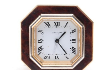Cartier '20th Century Fox' Brass & Enamel Clock