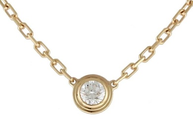 Cartier Damour Diamant Leger SM Approx. 0.09ct Necklace 18K K18 Pink Gold Diamond Ladies CARTIER