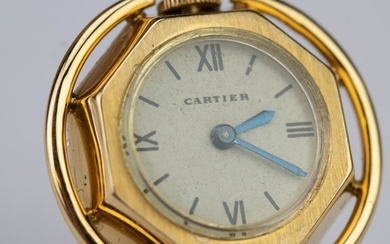 Cartier Vintage 18k Gold Working Travel Clip Watch