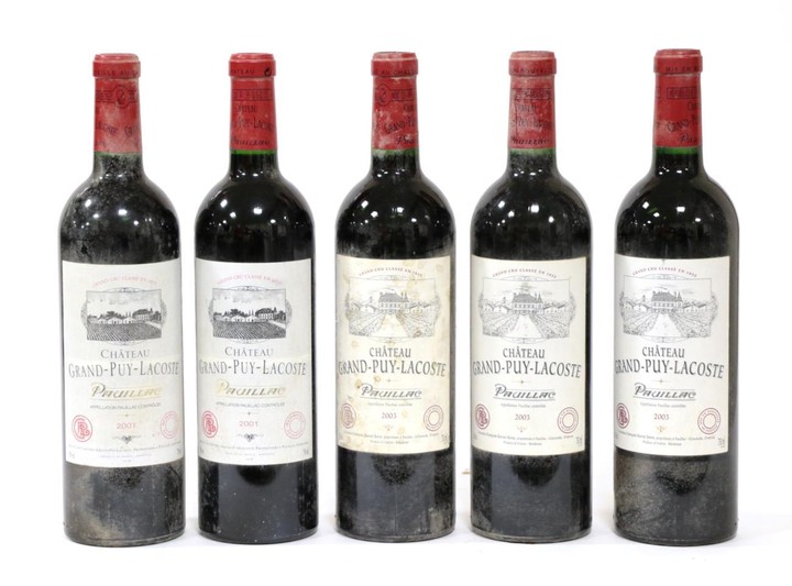 Château Grand Puy Lacoste Pauillac 2001 (five bottles)