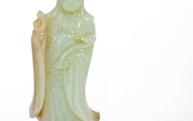 Chine, début XXe siècle Guanyin en jade sculpté...