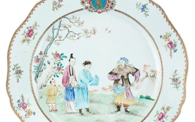 Chinese Export Enameled Porcelain Charger