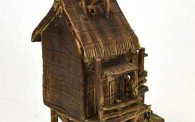 Chinese Glazed Pottery Model House Statue
