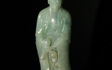 Chinese Jadeite Statue of Guanyin, 19th Century