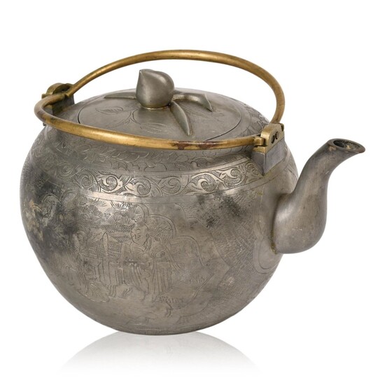 Chinese Pewter Tea Pot