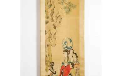 Chinese School (20th Century), A Painting of Ladies in a Garden