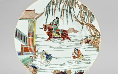 Chinese family rose plate Ø 22.7 cm.