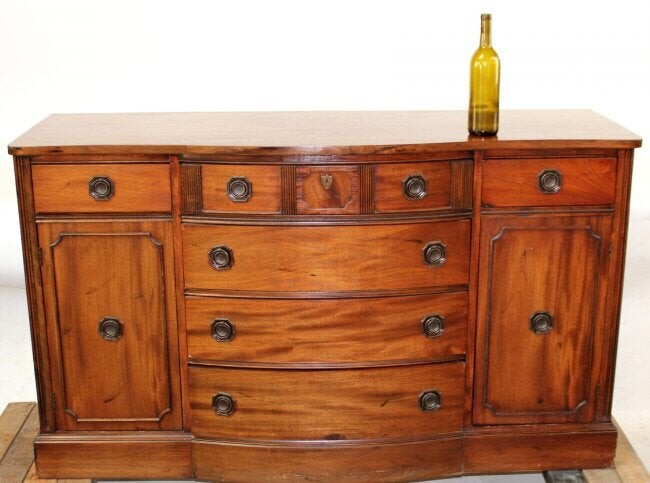 Chippendale style bowfront sideboard