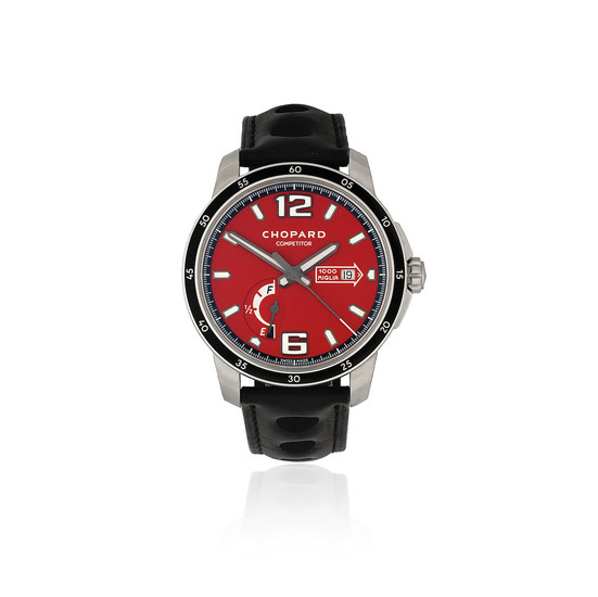 Chopard. A Limited Edition stainless steel automatic calendar drivers wristwatch with power reserve
