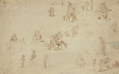 Circle of Stefano della Bella, Italian 1610-1664- Studies for a...