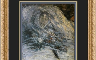 Claude Monet Camille Monet on her Deathbed Custom Framed Print