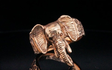 Col. Tom Parker's 14K Elephant Ring Gifted From Elvis