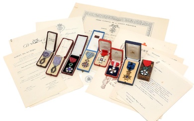 Collection of Orders awarded to editor Haagen Falkenfleth, 1875–1957, Belgium, Order of...