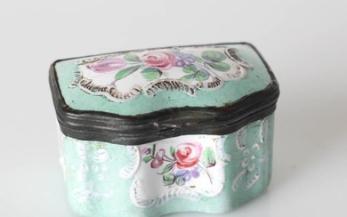 Continental Hand Painted Enamel on Copper Snuff Box