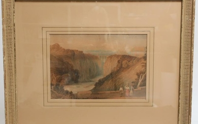 Copley Fielding 1787-1855 "Norwegian Gorge" W/C