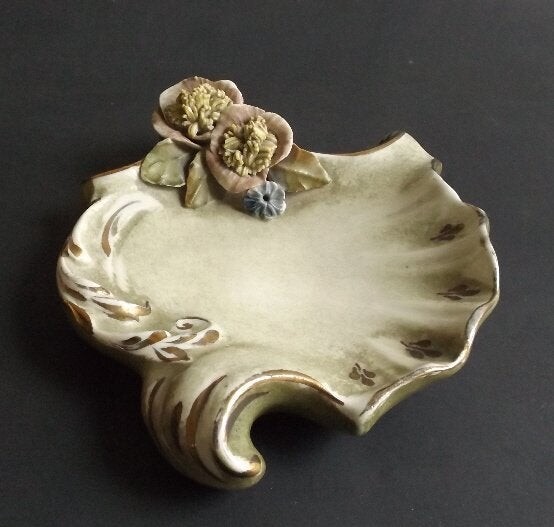 Corday Decorative Porcelain Jewelry Dresser Tray 1950s