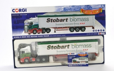 Corgi Model Truck Issue comprising No. CC13756 Scania R Moving Floor Trailer in the livery of Eddie