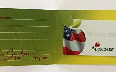 Cory Arcangel $10 Applebee's Gift Card, 2013