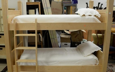Custom oversized maple bunk bed, ht. 74"