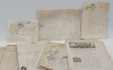 DOCUMENTS XVIIIème siècle Ordonnances, lettres... - Lot 328 - Osenat