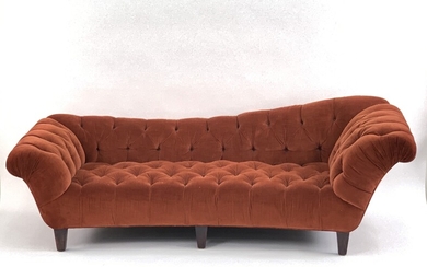 DONGHIA RED TUFTED SOFA
