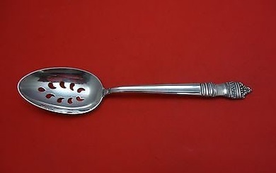 Danish Baroque by Towle Sterling Silver Serving Spoon Pierced 9-Hole 8 5/8" Orig
