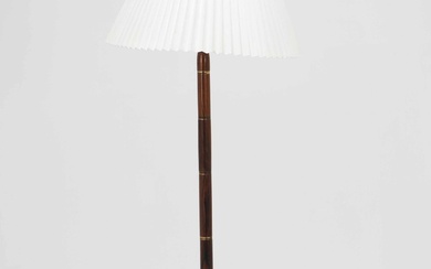 Danish design: Stand lamp of rosewood and brass, approx. 1960