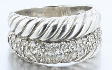 David Yurman Diamond Wide Band Ring