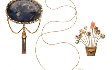 Diamond, Multi-Stone, Cultured Pearl, Seed Pearl, Gold Jewelry The...