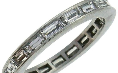 Diamond Platinum Eternity Band Ring Size 6