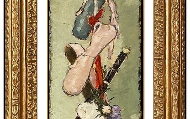 Dietz Edzard Original Oil Painting On Canvas Signed Floral Ballet Dance Artwork