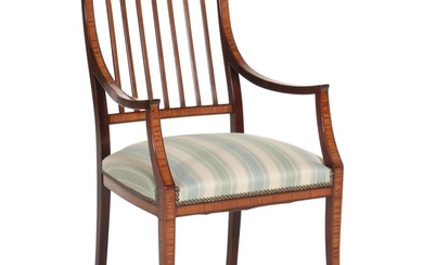 Directoire Style Mahogany Chair, Early to Mid 20th Century