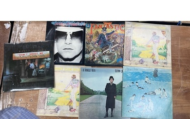 ELTON JOHN collection of seven LPs to include 2 x copies of ...