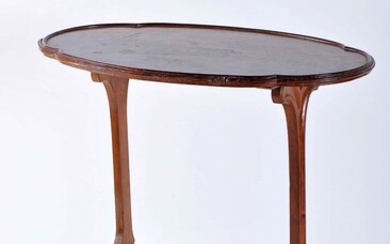 ÉMILE GALLÉ - 1846-1904, A side table with scalloped top