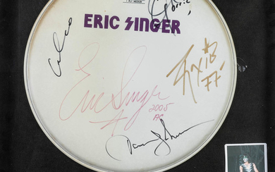 ERIC SINGER PROJECT. Parche de batería firmado por Eric Singer