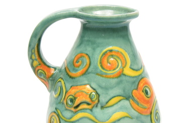 Earthenware jug (Model No.133), with decoration of fishes...