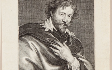 Eau-forte "Portrait de l`artiste Pieter Paul Rubens", 1800 Auteur original: Anthonis van Dyck (1599 Anvers...