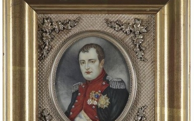 λEnglish School 19th Century Portrait miniature of Napoleon...