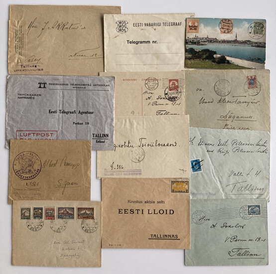 Estonia Group of postcards & envelopes 1919-1932 (12)