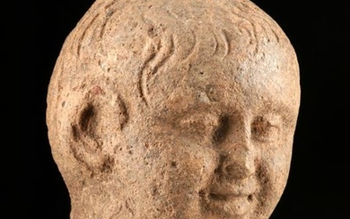 Etruscan Terracotta Head of a Boy, ex-Arte Primitivo