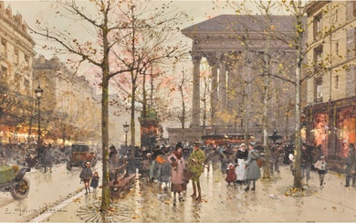 Eugène Galien-Laloue La Place de la Madeleine, Paris