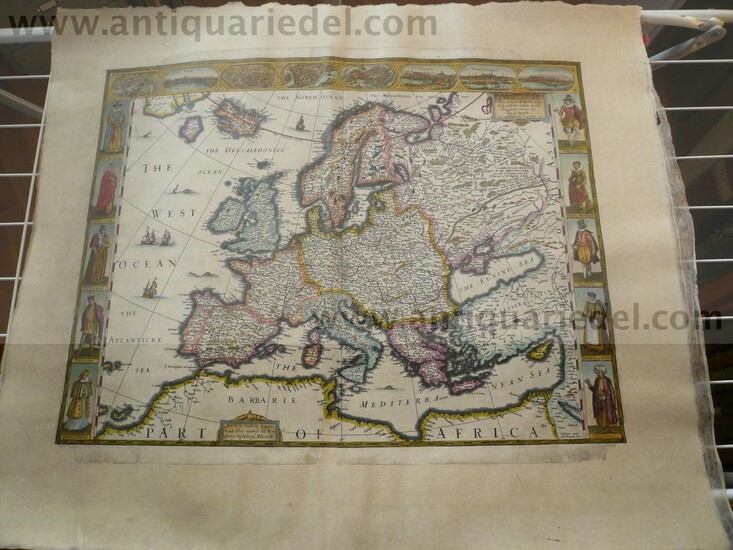 Europ and the cheife Cities, Speed, 1626, map