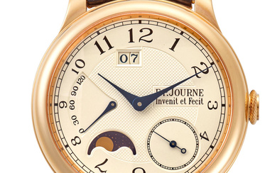 F.P. JOURNE. AN 18K ROSE GOLD AUTOMATIC CALENDAR WRISTWATCH WITH...