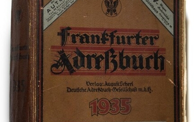 FRANKFURT TELEPHONE BOOK, 1935