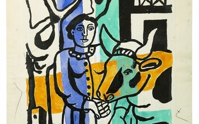 Fernand LEGER 1881 - 1955 La femme et la vache - 1953