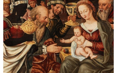 Flämischer Meister des 16. Jahrhunderts, ANBETUNG DER HEILIGEN DREI KÖNIGE
