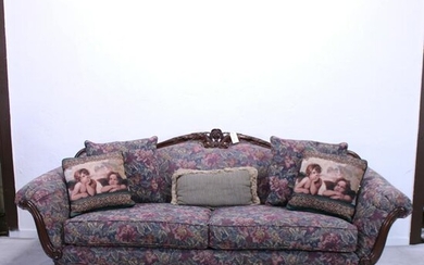 Floral Upholstered Sofa