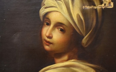 Follower of Guido Reni (1575-1642, Italian), 19th Century, oil on canvas, Portrait of Beatrice