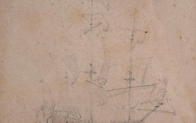 Follower of Willem van de Velde, Study of a ship